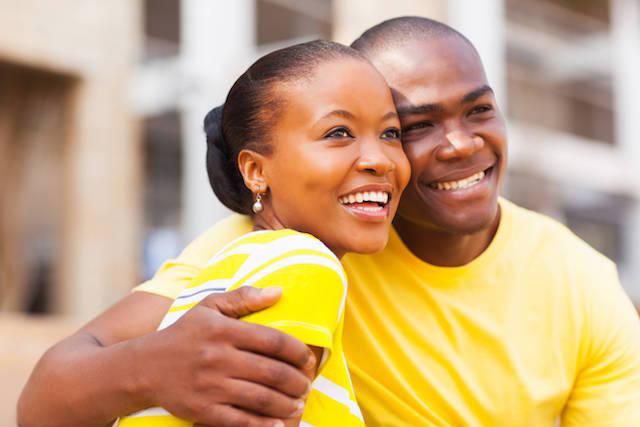 couple smiling with dental bridges in simi valley ca